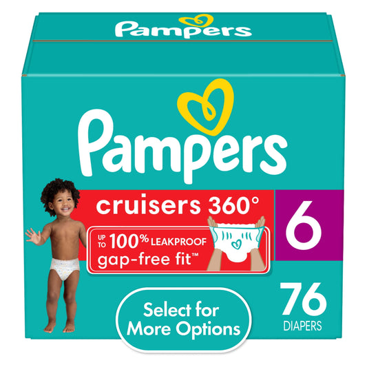 Pampers Cruisers 360 Diapers Size 6, 76 Count (Select for More Options)