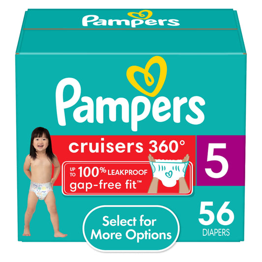 Pampers Cruisers Diapers 360 Size 5, 56 Count