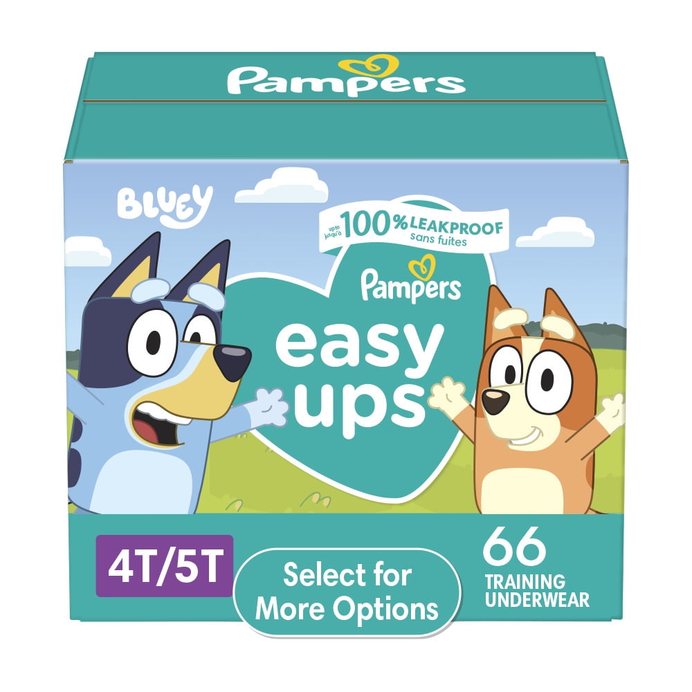 Pampers Easy Ups Bluey Training Pants Toddler Boys Size 4T/5T 66 Count