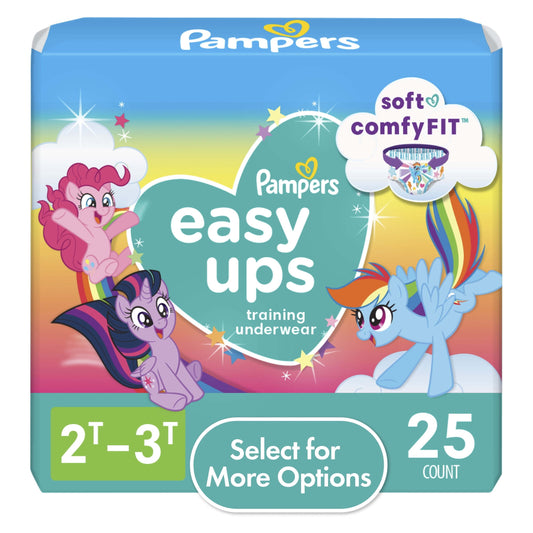 Pampers Easy Ups My Little Pony Training Pants Toddler Girls 2T/3T 25 Ct