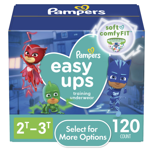 Pampers Easy Ups PJ Mask Training Pants Toddler Boys Size 2T/3T 120 Count