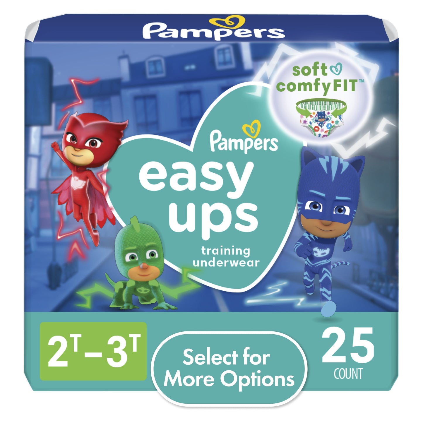 Pampers Easy Ups PJ Masks Training Pants Toddler Boys Size 2T/3T 25 Count