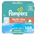 Pampers Multi-Use Baby Wipes 3X Flip-Top Packs 168 Wipes
