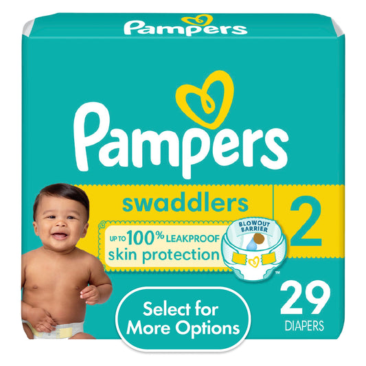 Pampers Swaddlers Diapers, Size 2, 29 Count (Select for More Options)