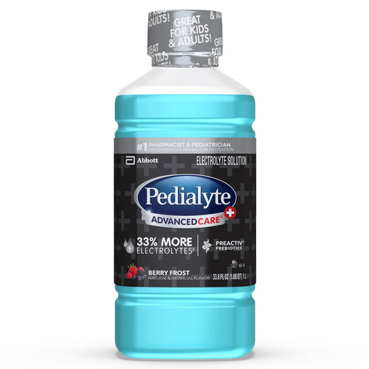 Pedialyte Advanced Care Plus Electrolyte Drink, Berry Frost,1 Liter