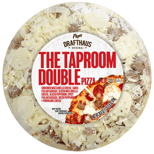 Pep's Drafthaus Original Taproom Double Sausage and Pepperoni Frozen Pizza 33.6oz