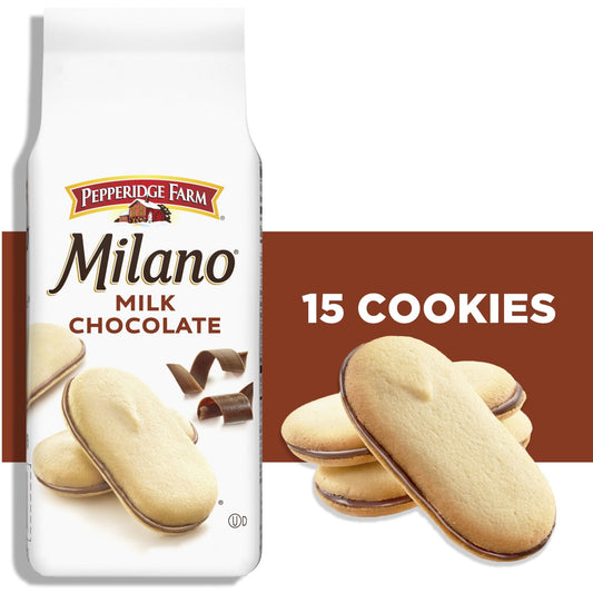 Pepperidge Farm Milano Milk Chocolate Cookies, 6 oz Bag (15 Cookies)