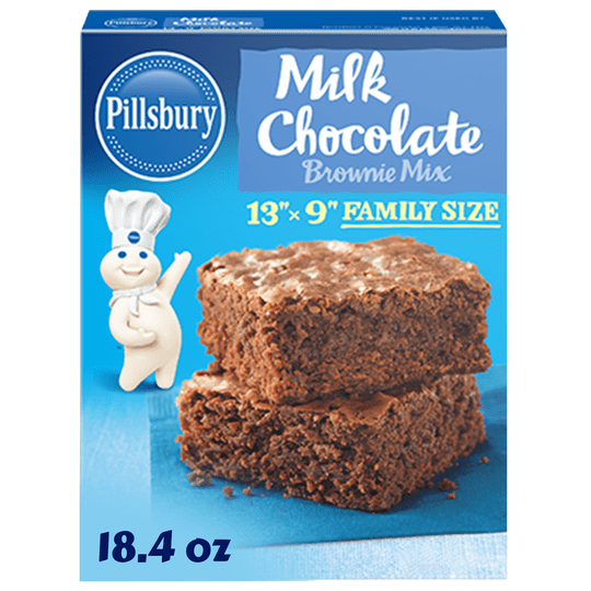 Pillsbury Family Size Milk Chocolate Brownie Mix, 18.4 Oz Box