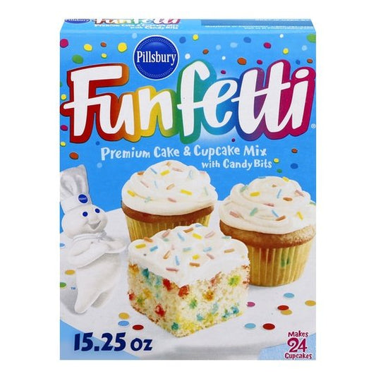 Pillsbury Funfetti Cake Mix with Candy Bits, 15.25 Oz Box