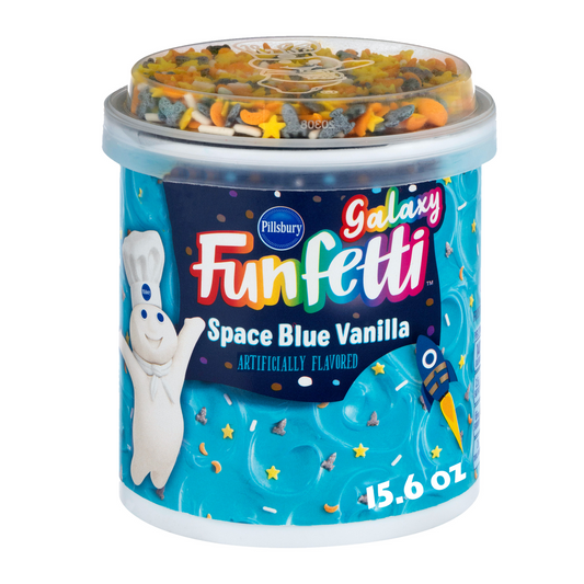 Pillsbury Funfetti Galaxy Space Blue Vanilla Frosting, 15.6 oz Tub