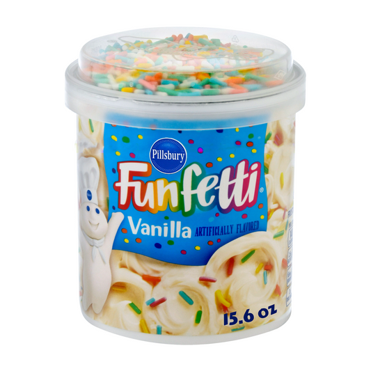 Pillsbury Funfetti Vanilla Frosting, 15.6 Oz Tub