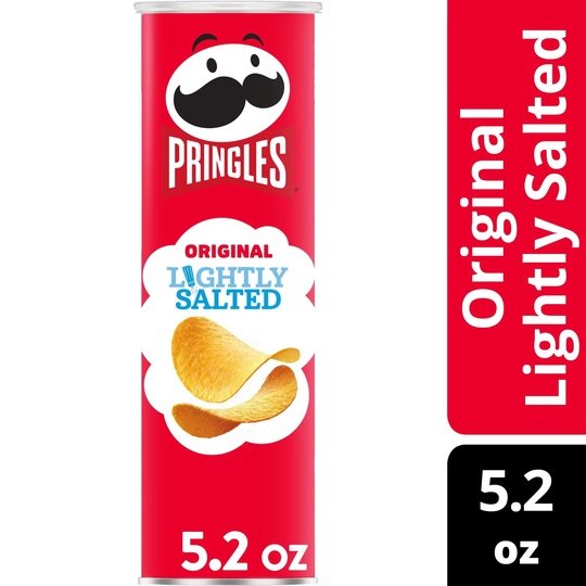 Pringles Lightly Salted Original Potato Crisps Chips, 5.2 oz