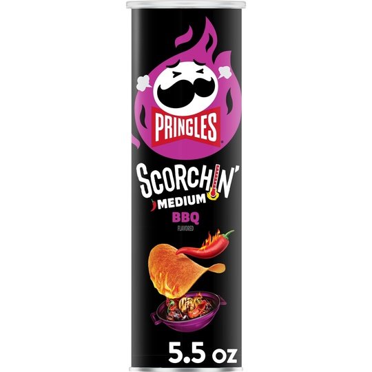 Pringles Scorchin' BBQ Potato Crisps Chips, 5.5 oz