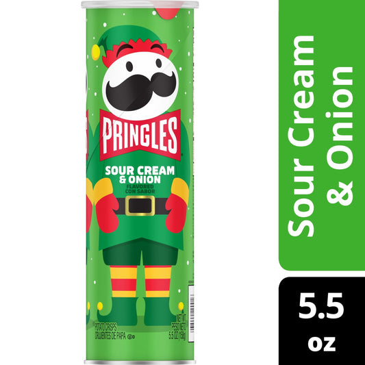 Pringles Sour Cream and Onion Potato Crisps Chips, 5.5 oz