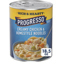 Progresso Creamy Chicken & Homestyle Noodles Soup, Rich & Hearty Canned Soup, 18.5 oz