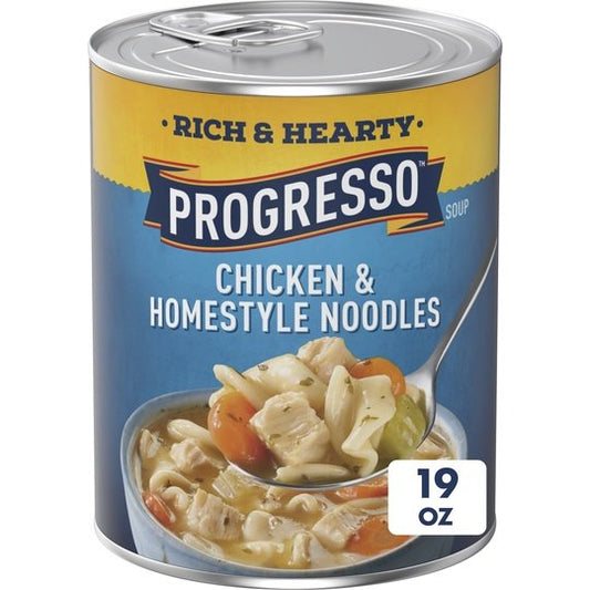 Progresso Rich & Hearty, Chicken & Homestyle Noodle Canned Soup, 19 oz.