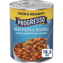 Progresso Rigati Pasta & Meatball Soup, Rich & Hearty Canned Soup, 18.5 oz