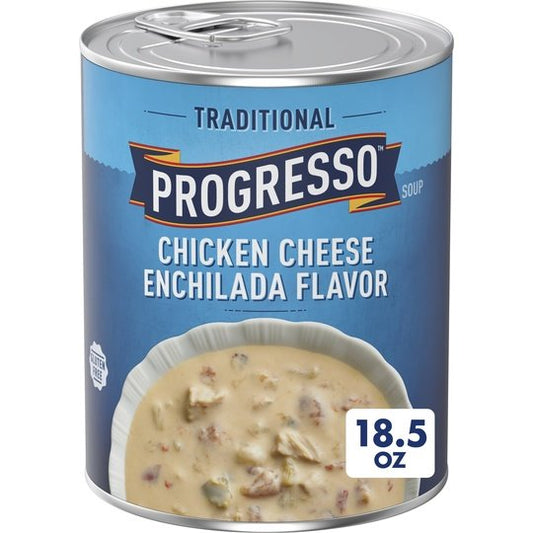 Progresso Traditional, Chicken Cheese Enchilada Flavor Canned Soup, Gluten Free, 18.5 oz.