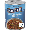 Progresso Traditional, Chicken & Sausage Gumbo Canned Soup, Gluten Free, 19 oz.