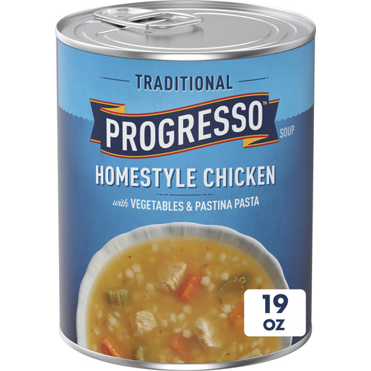 Progresso Traditional, Chicken with Vegetables & Pastina Pasta Canned Soup, 19 oz.