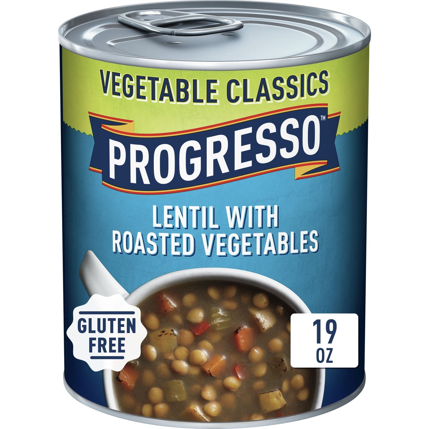 Progresso Vegetable Classics, Lentil With Roasted Vegetables Canned Soup, Gluten Free, 19 oz.