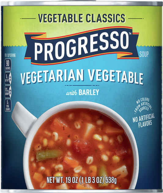 Progresso Vegetable Classics, Vegetarian Vegetable with Barley Canned Soup, 19 oz.