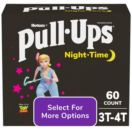 Pull-Ups Girls' Night-Time Training Pants, 3T-4T, 60 Ct