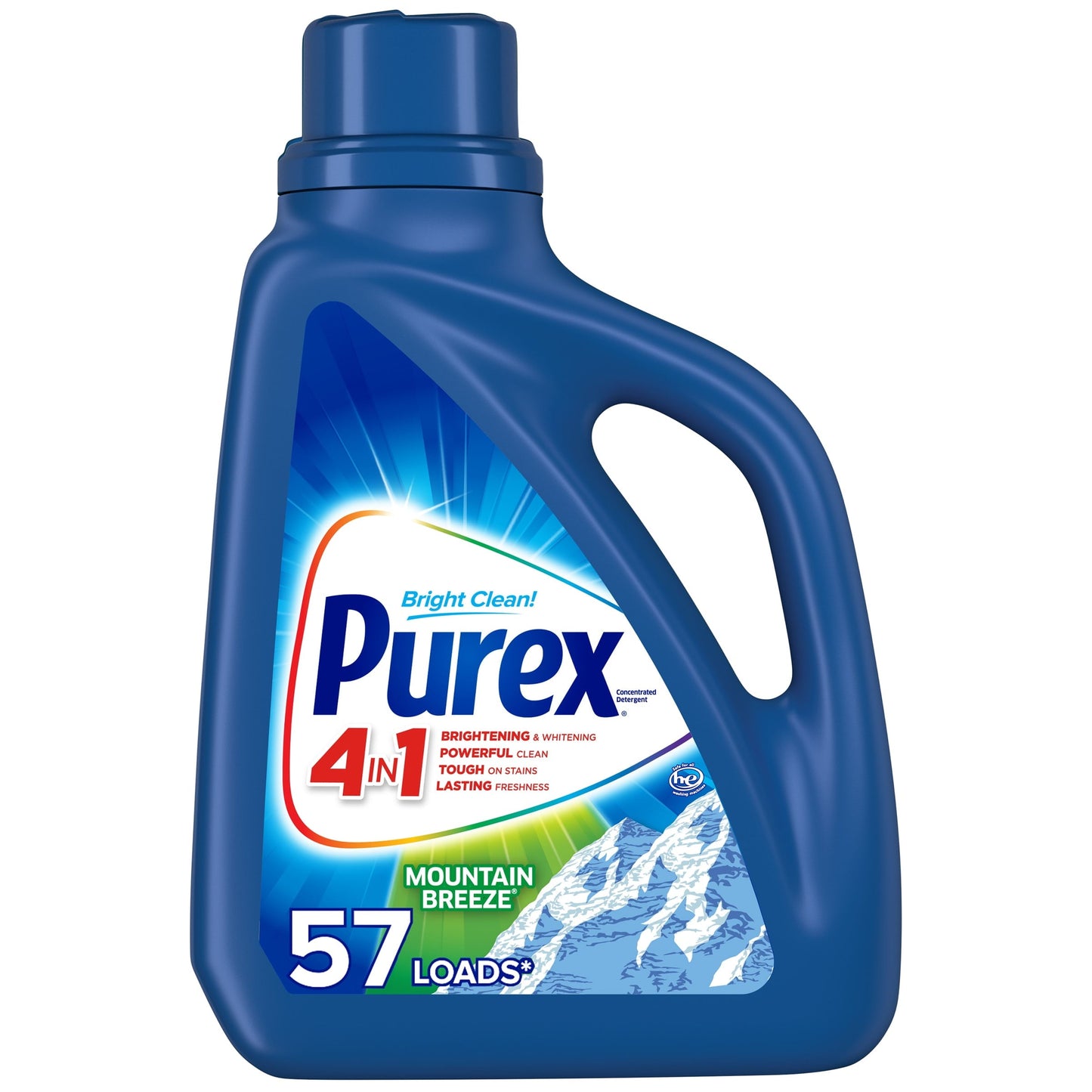 Purex Liquid Laundry Detergent, Mountain Breeze, 75 Fluid Ounces, 57 Loads