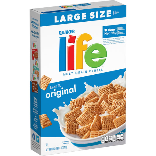 Quaker Life Multigrain Cereal, Original Box, 19 oz