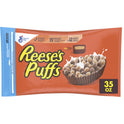 REESEâS PUFFS Chocolatey Peanut Butter Cereal, Kid Breakfast Cereal, Value Bag, 35 oz