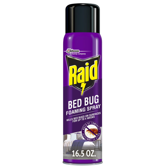 Raid Bed Bug Foaming Spray, Treatment to Kill Pyrethroid-resistant Bed Bugs, 16.5 oz