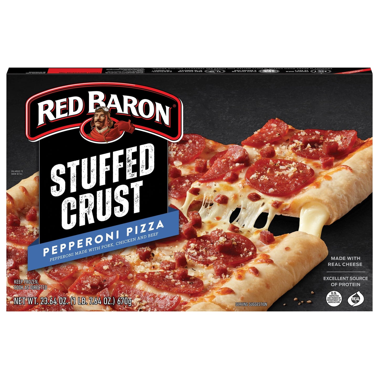 Red Baron Frozen Pizza Stuffed Crust Pepperoni