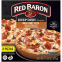 Red Baron, Pizza Deep Dish Singles Meat Trio, 11.20 oz, 2 Ct (Frozen)