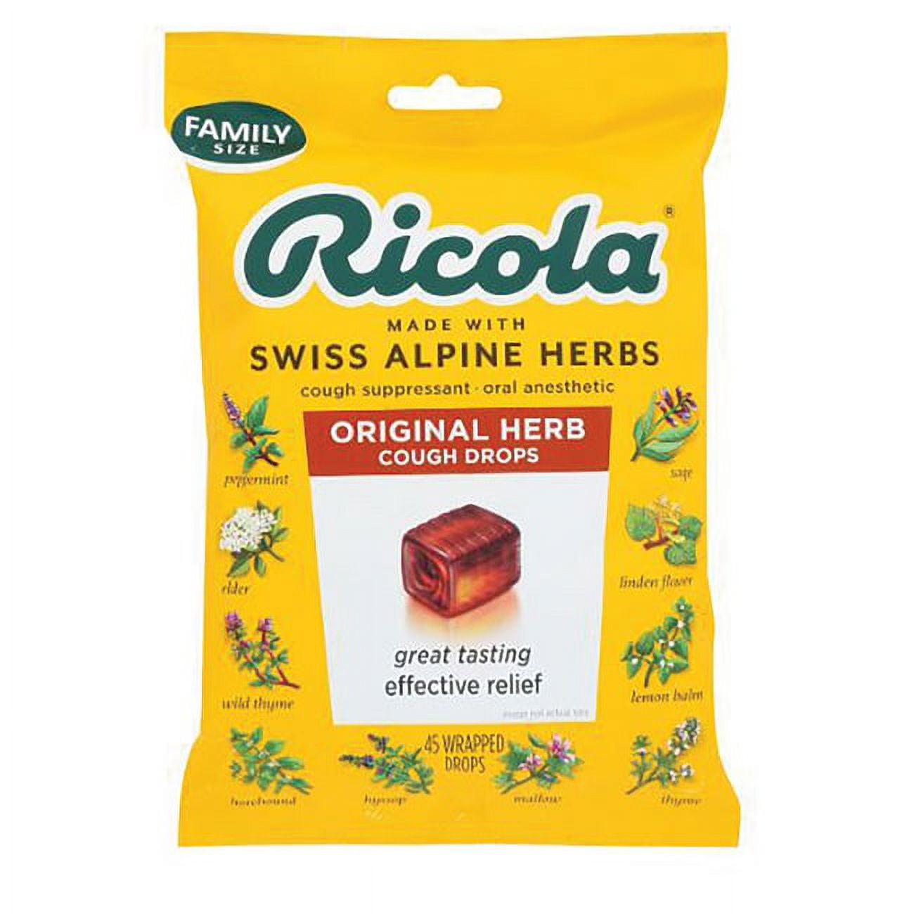 Ricola Original Herb Cough Drops, 45 Count