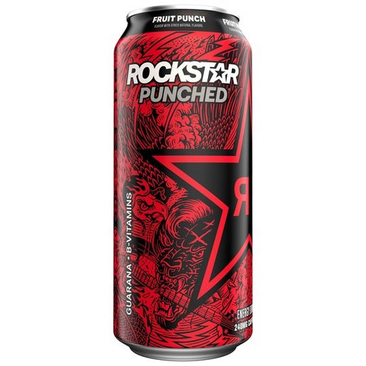 Rockstar Punched Fruit Punch Energy Drink, 16 oz Can
