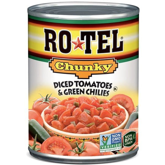 Rotel Chunky Diced Tomatoes and Green Chilies, 10 oz