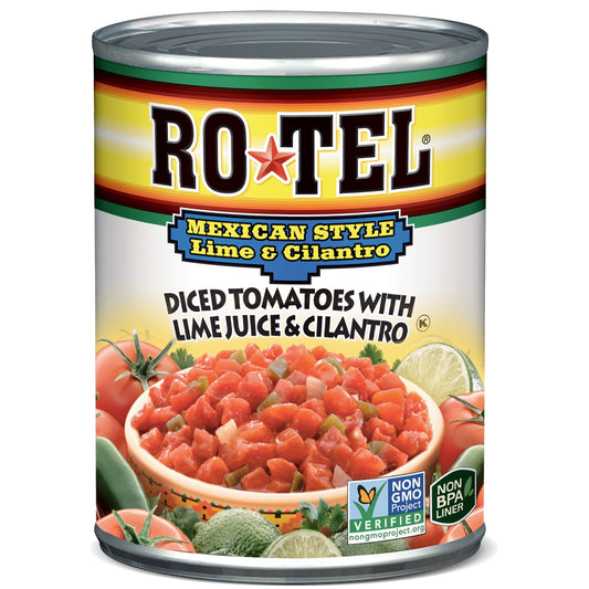 Rotel Mexican Style Diced Tomatoes, Lime Cilantro Green Chili 10 oz