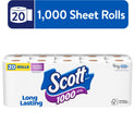 Scott 1000 Toilet Paper, 20 Rolls, 1000 Sheets Per Roll (20,000 Sheets Total)