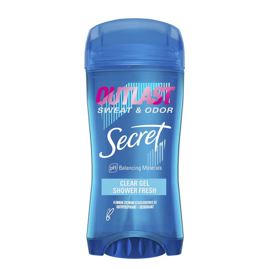 Secret Outlast Clear Gel Antiperspirant Deodorant, Shower Fresh Scent, 2.6 oz