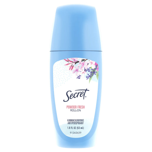 Secret Roll-on Antiperspirant Deodorant for Women, Powder Fresh, 1.8 fl oz