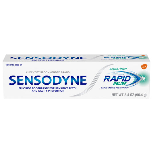 Sensodyne Rapid Relief Sensitive Toothpaste, Extra Fresh, 4 Oz