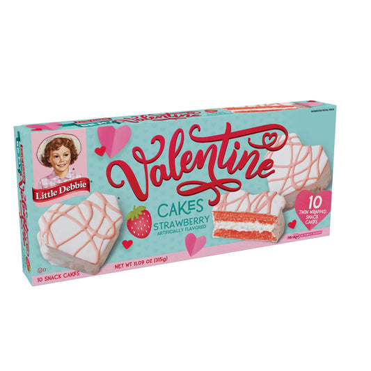 Snack Cakes, Little Debbie Family Pack Valentine Cakes (strawberry)