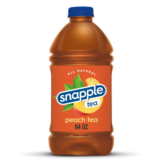 Snapple Natural Peach, Bottled Tea Drink, 64 fl oz