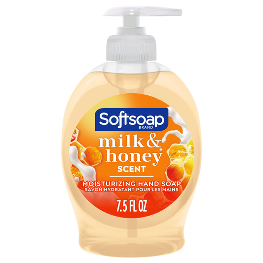 Softsoap Milk & Honey Scent Liquid Hand Soap, Moisturizing Liquid Hand Soap, 7.5 oz