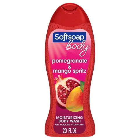 Softsoap Moisturizing Adult Body Wash, Juicy Pomegranate and Mango, for All Skin Type, 20 oz