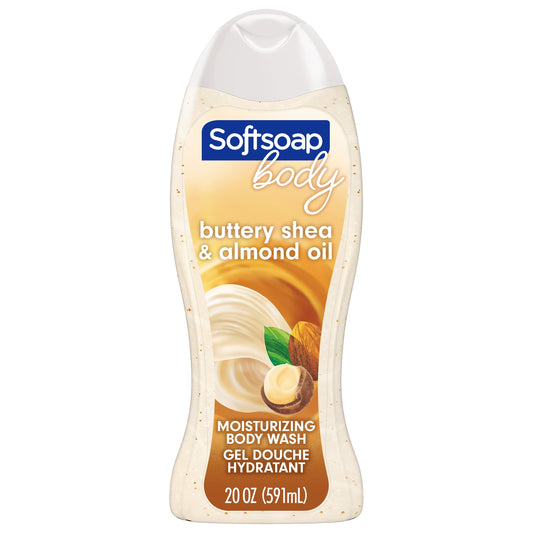 Softsoap Moisturizing Adult Body Wash, Shea & Almond Oil, All Skin Types, 20oz