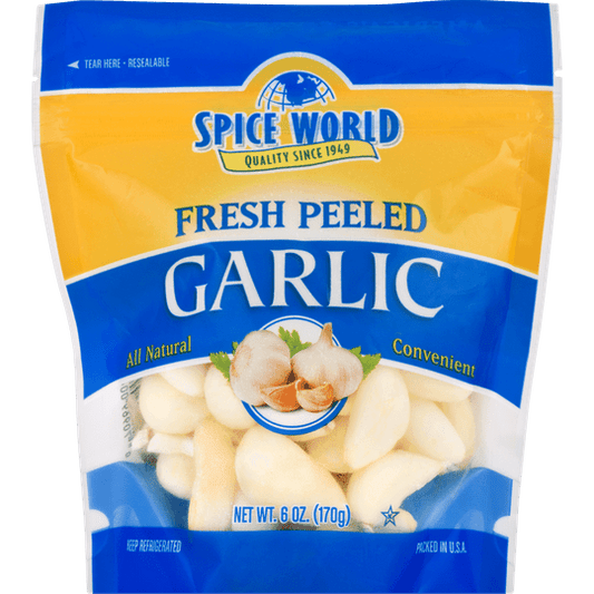 Spice World Fresh Peeled Garlic, 6 oz