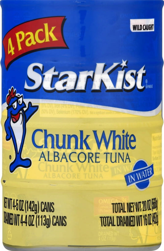 StarKist Chunk White Albacore Tuna in Water - 5 oz Can (4-Pack)