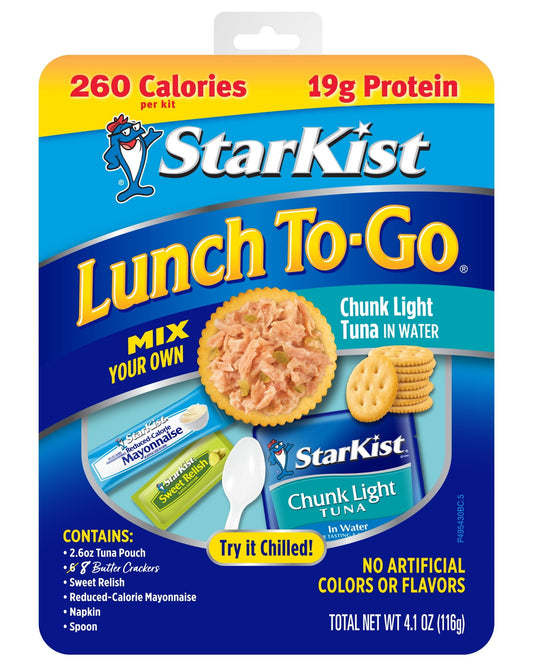 StarKist Lunch to-Go Chunk Light Tuna in Water, Mix Your Own Tuna Salad, 4.1 oz Box