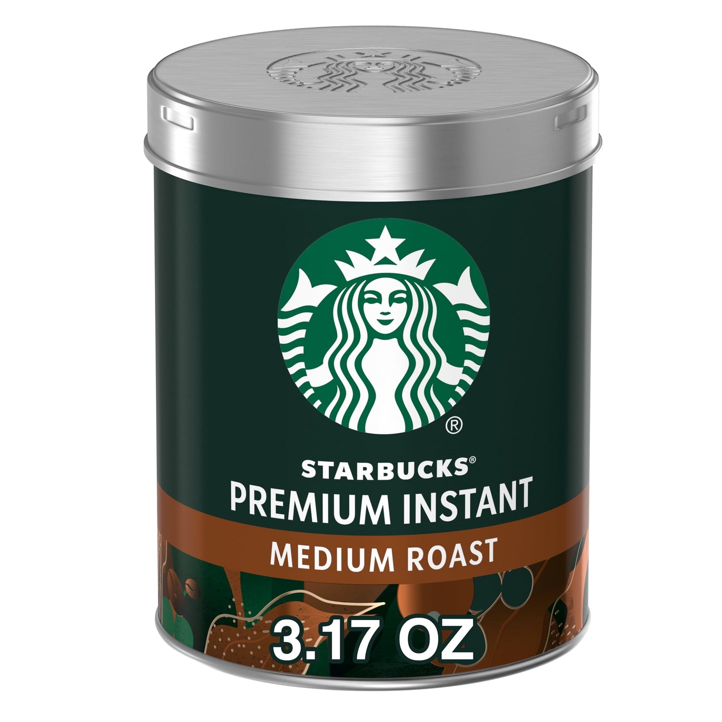 Starbucks Premium Instant Coffee, Medium Roast, 100% Arabica Beans, 3.17 Oz